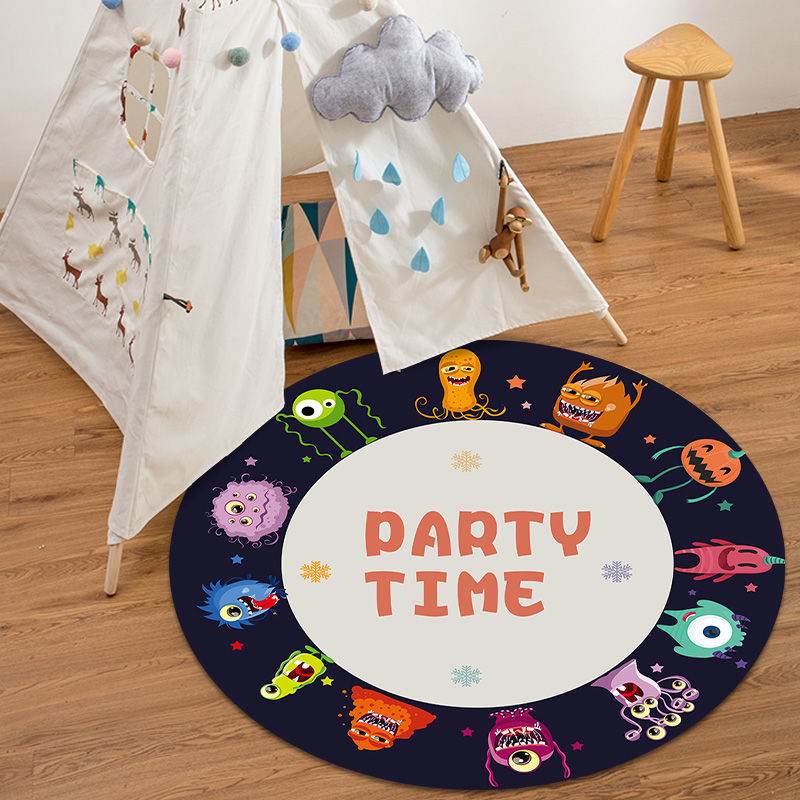 Round carpet bedroom carpet living room cartoon cute bedside blanket computer chair floor mat