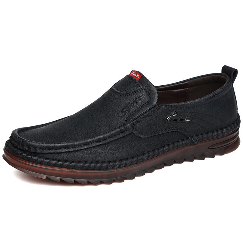 Men's Shoes > Flats > Loafers Leather shoes men&apos;s new peas shoes leather breathable soft sole casual men&apos;s shoes
