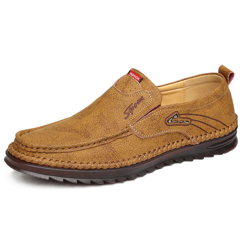 Men's Shoes > Flats > Loafers Leather shoes men&apos;s new peas shoes leather breathable soft sole casual men&apos;s shoes