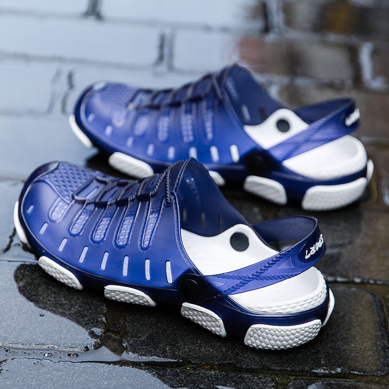 Sandals and slippers men&apos;s non-slip outer wear casual sandals hole shoes casual beach shoes