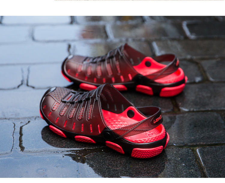 Sandals and slippers men&apos;s non-slip outer wear casual sandals hole shoes casual beach shoes