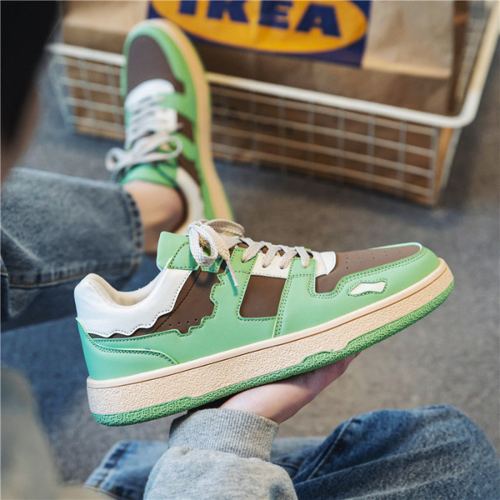 Summer new casual breathable sports dad shoes fashion men's shoes versatile small white board shoes mesh shoes