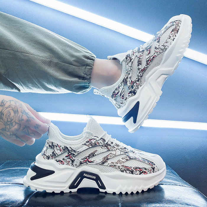 Men's shoes 2022 summer new trend versatile breathable mesh men's sports leisure net red ins dad shoes