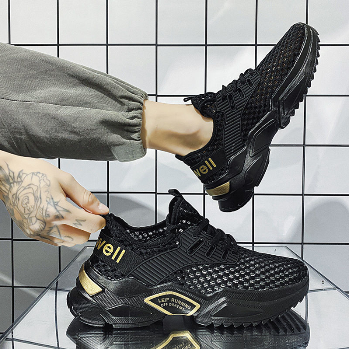 Men's shoes 2022 summer new trend versatile breathable mesh men's sports leisure net red ins dad shoes