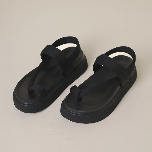 Thick soled sandals women's summer 2022 new fashion clip toe height versatile casual sports Roman shoes