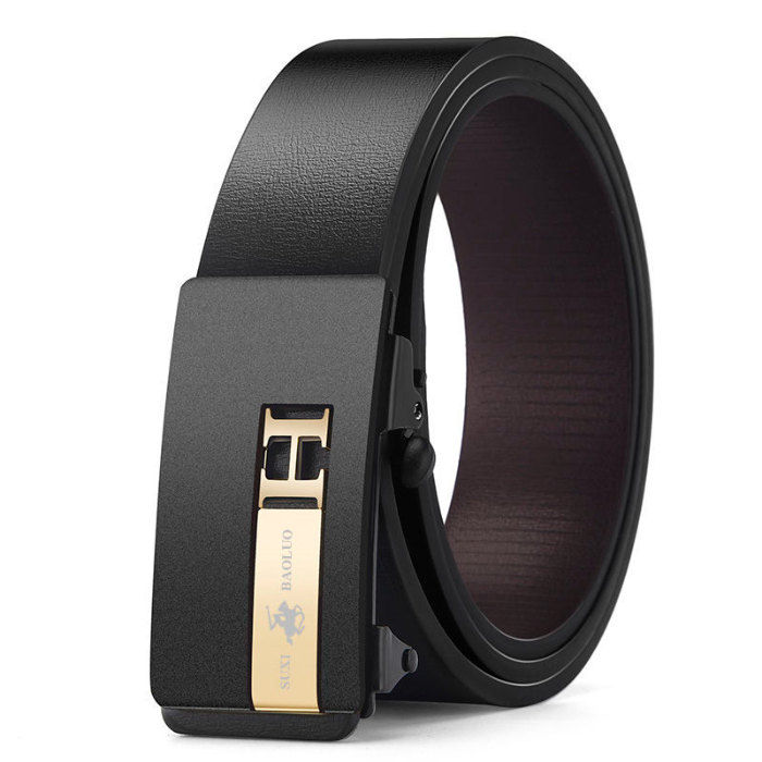 Toothless inner wearing automatic buckle belt business leisure versatile personalized leather belt