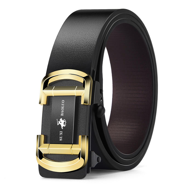 Toothless inner wearing automatic buckle belt business leisure versatile personalized leather belt