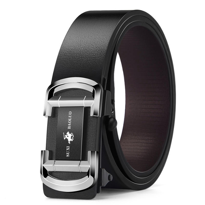 Toothless inner wearing automatic buckle belt business leisure versatile personalized leather belt