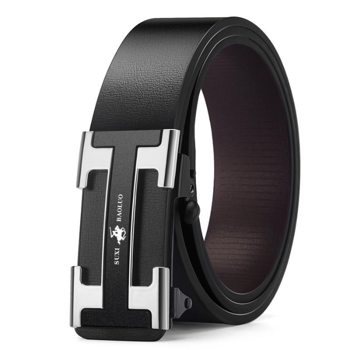 Toothless inner wearing automatic buckle belt business leisure versatile personalized leather belt