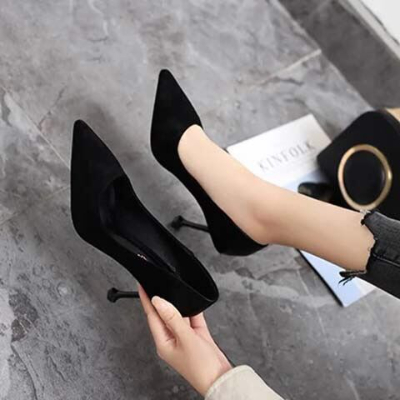 New autumn 2021 pointy cat with stiletto heels, small fresh girls' spring women's shoes fashion Joker shoes