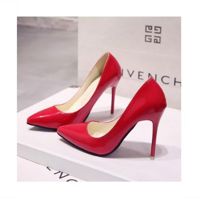 Gradient pointed high heels and sexy autumn and winter new women's work shoes color matching shallow shoes 10CM