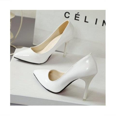 Gradient pointed high heels and sexy autumn and winter new women's work shoes color matching shallow shoes 10CM