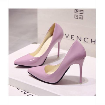Gradient pointed high heels and sexy autumn and winter new women's work shoes color matching shallow shoes 10CM