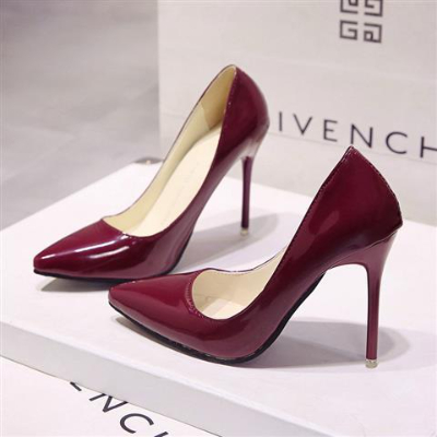 Gradient pointed high heels and sexy autumn and winter new women's work shoes color matching shallow shoes 10CM