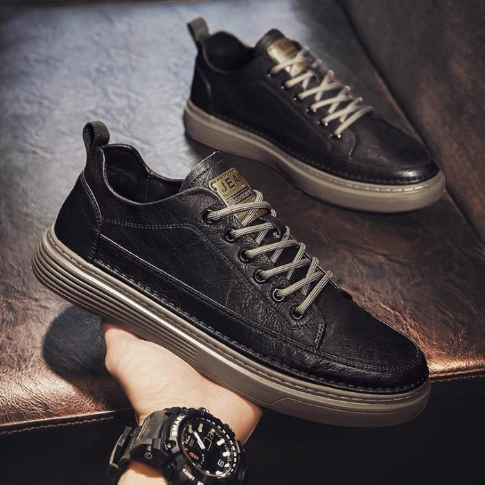 Men's shoes new summer men's versatile leather shoes 2022 waterproof non slip work shoes men's casual leather shoes versatile board shoes