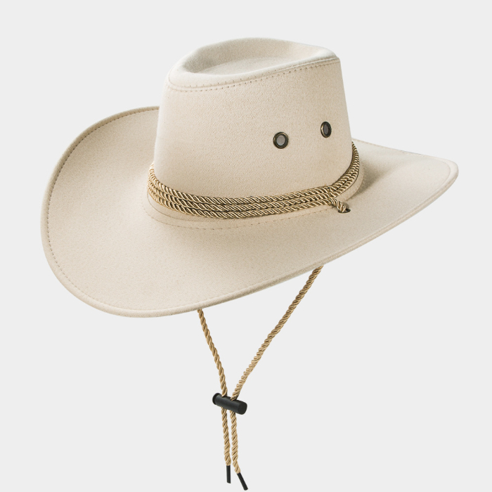 Western Cowboy jazz hat Big Brim cowboy hat suede outdoor sun hat men's Riding Hat