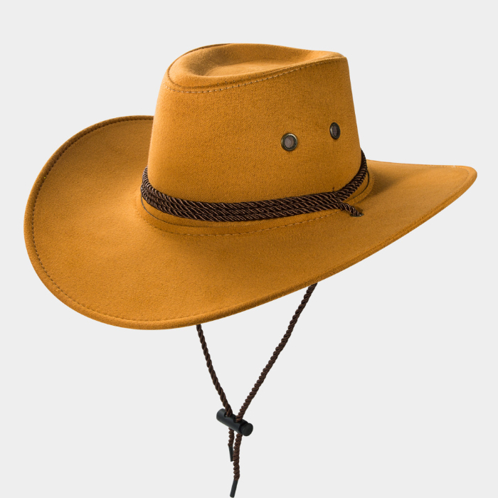 Western Cowboy jazz hat Big Brim cowboy hat suede outdoor sun hat men's Riding Hat