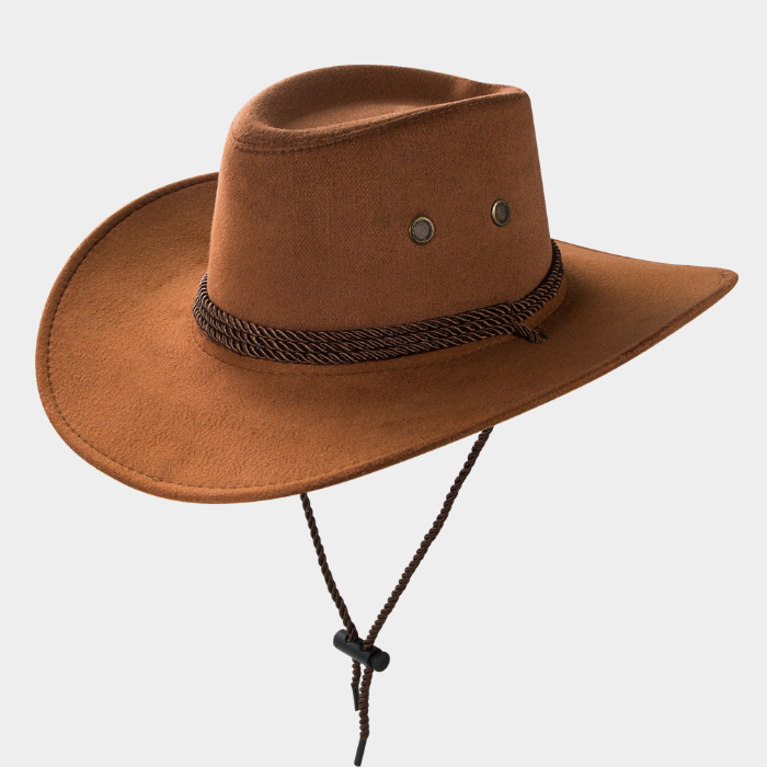 Western Cowboy jazz hat Big Brim cowboy hat suede outdoor sun hat men's Riding Hat