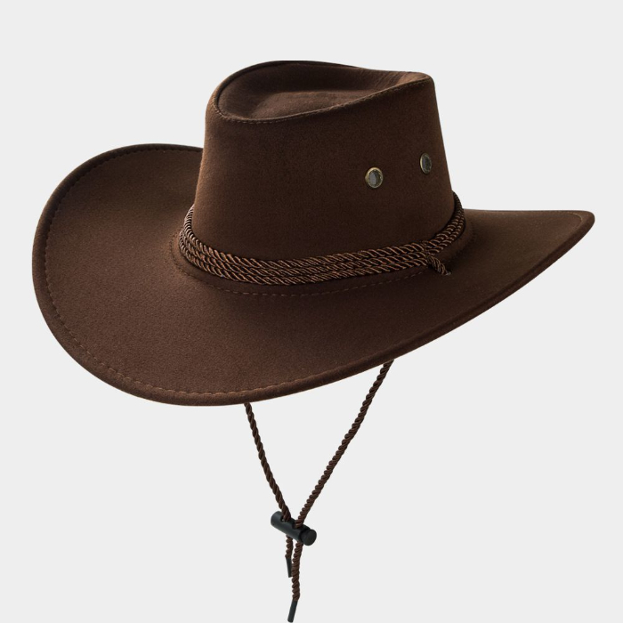 Western Cowboy jazz hat Big Brim cowboy hat suede outdoor sun hat men's Riding Hat