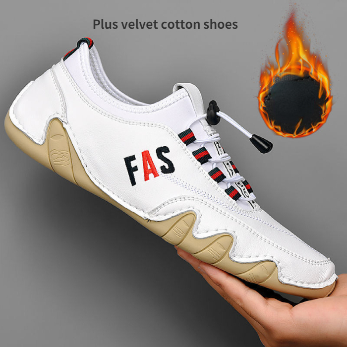 Real cowhide beanie shoes men's trendy fashion soft bottom lightweight driving shoes pedal leather shoes men's genuine leather
