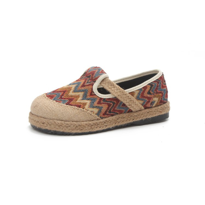 Graffiti board shoes national style hand woven cloth shoes new women's shoes linen round head canvas shoes