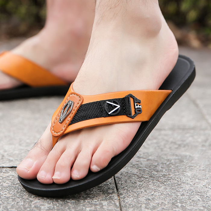 Men's Shoes Slippers Flip-Flops Flip-flops men's summer non-slip sandals and slippers men's rubber wear-resistant beach shoes