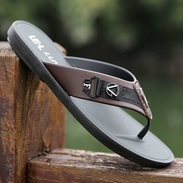 Men's Shoes Slippers Flip-Flops Flip-flops men's summer non-slip sandals and slippers men's rubber wear-resistant beach shoes