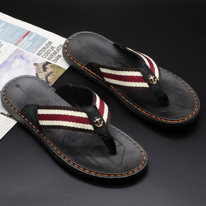 Slippers men's summer flip-flops trend thick bottom non-slip soft bottom personality wear-resistant fashion outer wear beach shoes