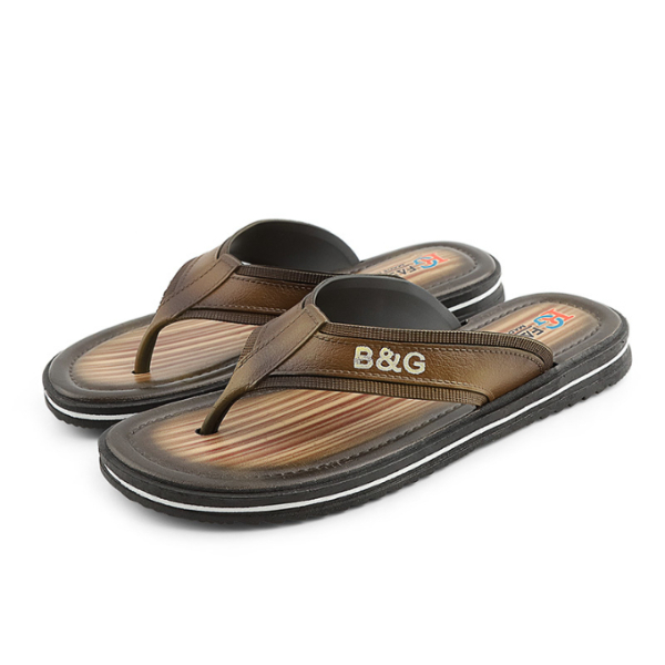 Men's flip-flops trend thick bottom non-slip soft bottom personality men's sandals fashion outer wear beach shoes