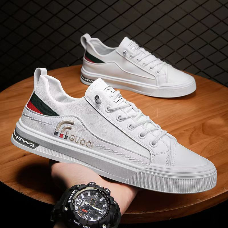 New Men's Shoes Casual Shoes Korean ins Fashion Casual Board Shoes Men's Versatile Sports Casual Shoes Leather Small White Shoes Loafers & Slip-Ons