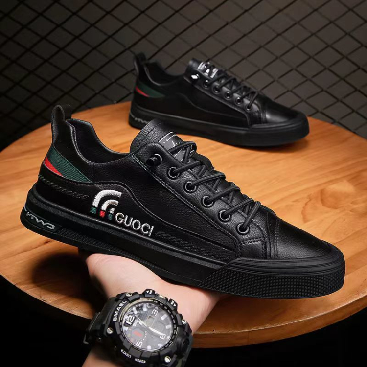 New Men's Shoes Casual Shoes Korean ins Fashion Casual Board Shoes Men's Versatile Sports Casual Shoes Leather Small White Shoes Loafers & Slip-Ons