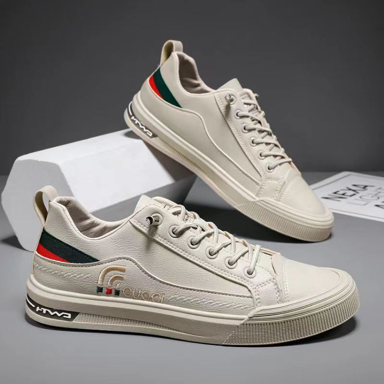 New Men's Shoes Casual Shoes Korean ins Fashion Casual Board Shoes Men's Versatile Sports Casual Shoes Leather Small White Shoes Loafers & Slip-Ons
