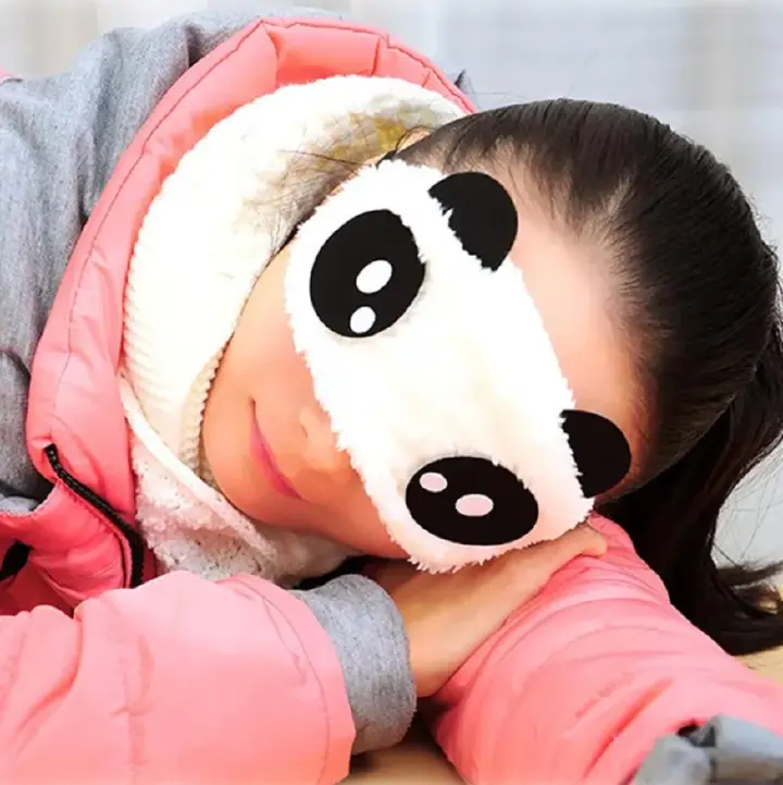 Sleep shading eye mask new Korean version creative cute cartoon soft panda eye mask Sleeping Eye Mask Eyeshade Cover Soft Portable Blindfold Travel Eyepatch Rest Night Sleep Masks Traveling Sleep Eye