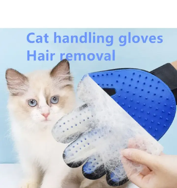 SXCHEN Pet Hair Deshedding Brush Cat and Dog Bathing Supplies Gloves Grooming Comb Glove For Pet Finger Cleaning Massage Glove Rubber Pet Cleaning and Hair Removal Brushes Pet Beauty Grooming Gloves