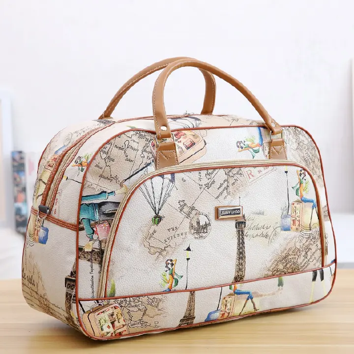 Bags Luggage Travel Gear Travel Bags Handy travel bag duffel bag PU gift bag large and small bag waterproof short-term travel shoulder bag