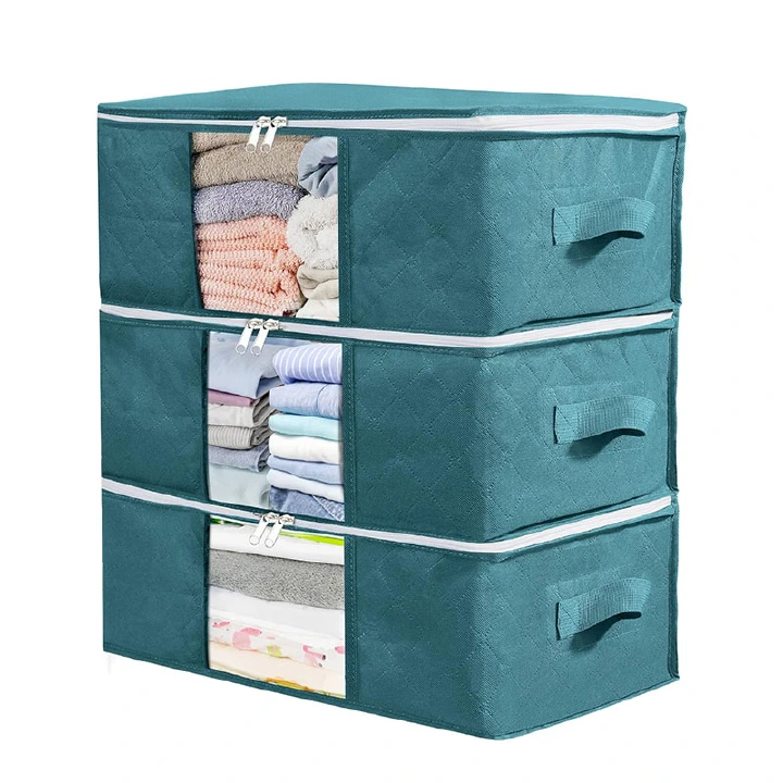 Storage Organization Clothing Closet Storage Accessory Organizers Non-woven wardrobe storage bag quilt clothing storage box dustproof storage bag wholesale folding storage bag
