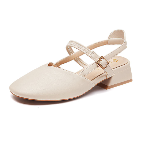 Women's Shoes > Sandals > Flats Sandals Baotou Sandals Women's New Joker Thick Heel Fairy Style with Joker Mary Jane in the skirt