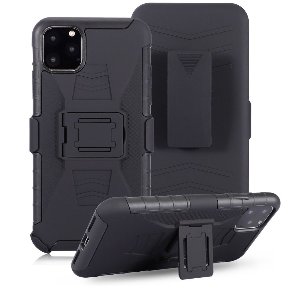 3 in 1 Armor Case For iPhone 11 Pro MAX XS XR X 6s 7 8 Plus with Belt Clip kickstand Back Cover