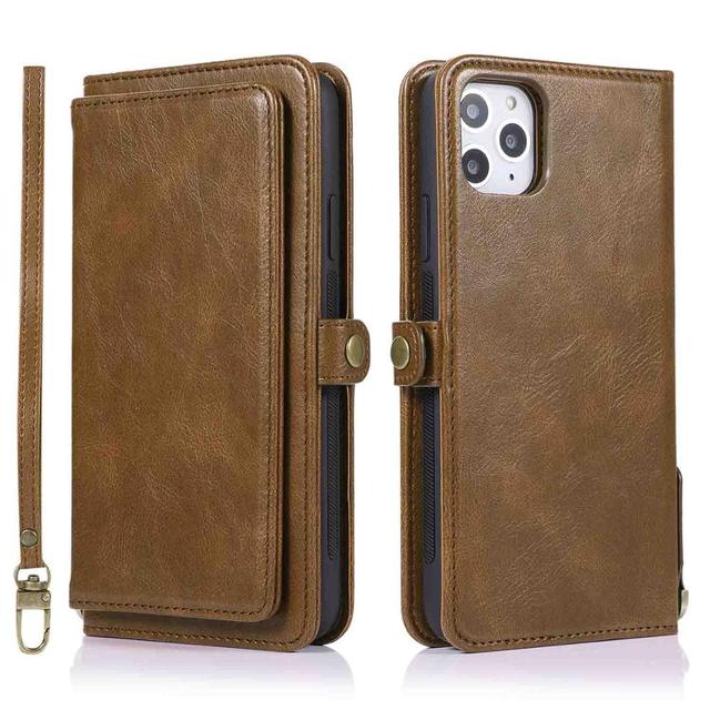 Flip Wallet Case for iPhone 13 Detachable Magnetic Leather Cell Phone Cover for iPhone 13 Pro Max 12 Mini 11 XR XS Max 7 8 Case