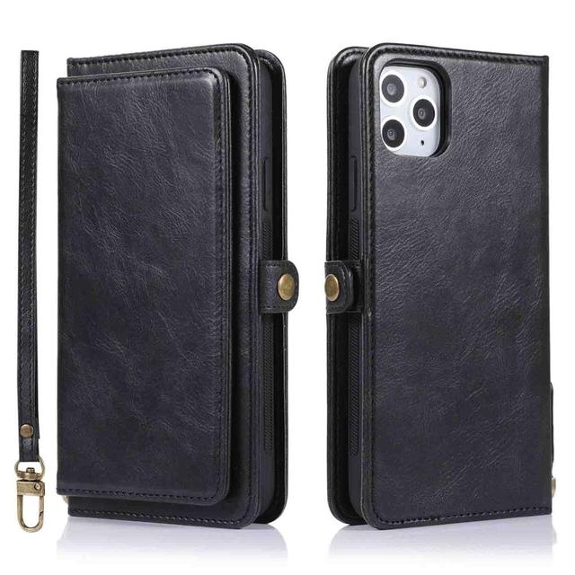 Flip Wallet Case for iPhone 13 Detachable Magnetic Leather Cell Phone Cover for iPhone 13 Pro Max 12 Mini 11 XR XS Max 7 8 Case