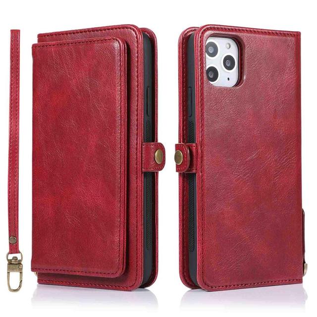 Flip Wallet Case for iPhone 13 Detachable Magnetic Leather Cell Phone Cover for iPhone 13 Pro Max 12 Mini 11 XR XS Max 7 8 Case