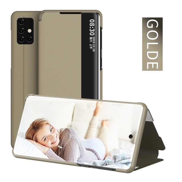 Smart View Window Flip Case For Samsung Galaxy S22 Ultra S22 5G S21 S20 FE S10 S9 Plus Note 20 Note 10 Plus Leather Cover