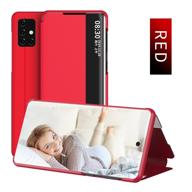 Smart View Window Flip Case For Samsung Galaxy S22 Ultra S22 5G S21 S20 FE S10 S9 Plus Note 20 Note 10 Plus Leather Cover