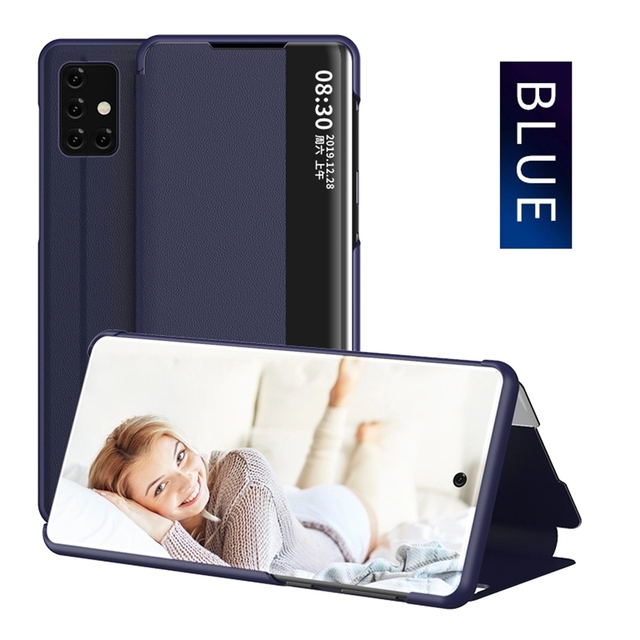 Smart View Window Flip Case For Samsung Galaxy S22 Ultra S22 5G S21 S20 FE S10 S9 Plus Note 20 Note 10 Plus Leather Cover