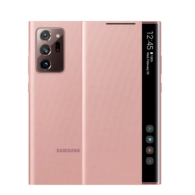 100% Original Samsung Galaxy Note 20 Ultra 5G Note 10 Plus S22 S22 Ultra S21 Smart Clear View Cover Clamshell Smart Sleep Case Protective Case