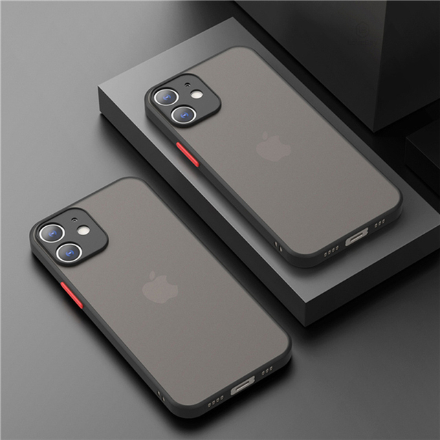 Luxury Matte Transparent TPU Square Phone Case For iPhone 13 Pro Max 13 12 11 Pro Max 12 Mini XS XR X 8 7 Plus SE 2020 I Hard PC  Cover