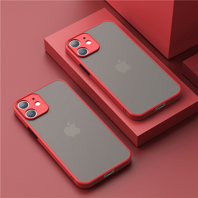 Luxury Matte Transparent TPU Square Phone Case For iPhone 13 Pro Max 13 12 11 Pro Max 12 Mini XS XR X 8 7 Plus SE 2020 I Hard PC  Cover