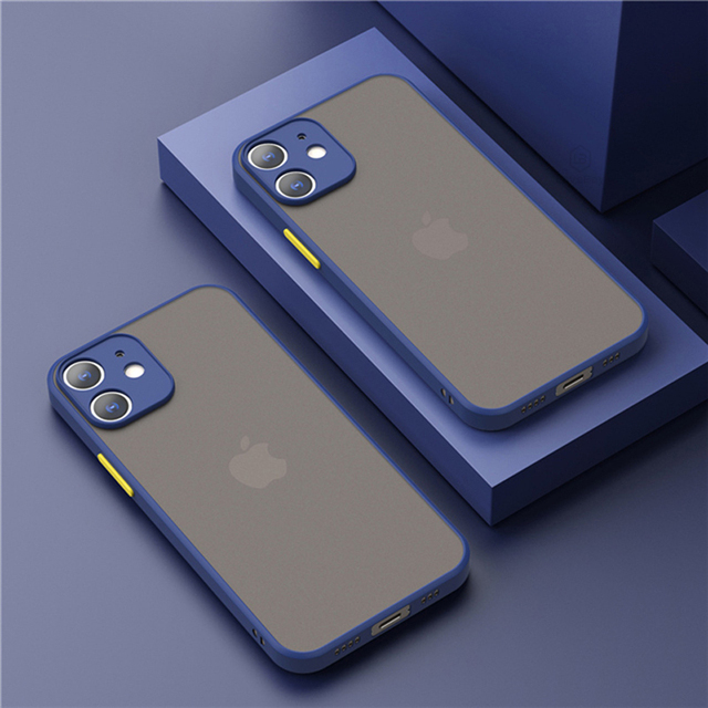 Luxury Matte Transparent TPU Square Phone Case For iPhone 13 Pro Max 13 12 11 Pro Max 12 Mini XS XR X 8 7 Plus SE 2020 I Hard PC  Cover