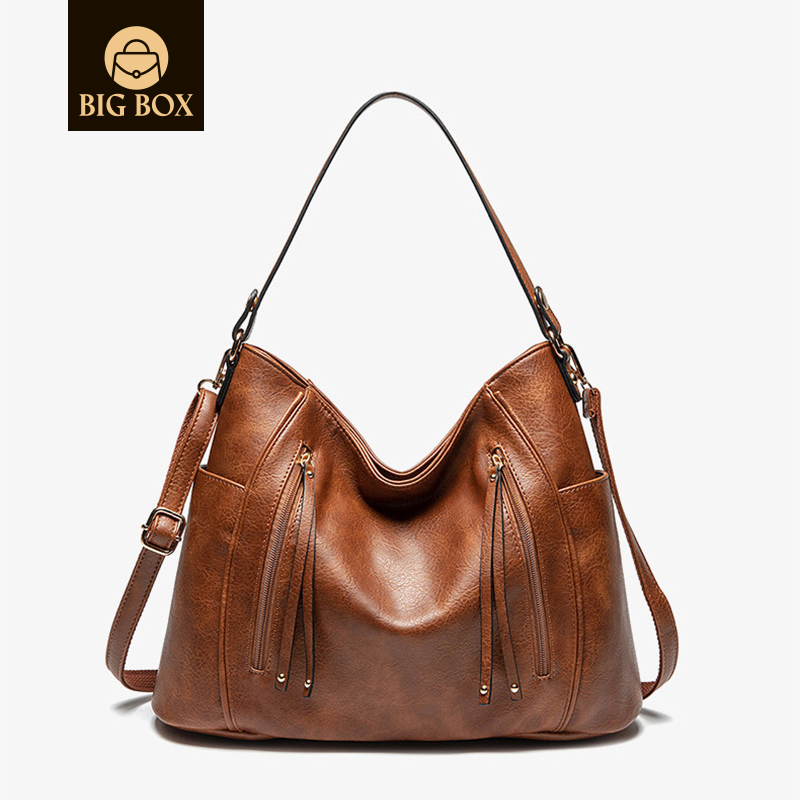 BigBox Handbags for Women Large Designer Ladies Hobo bag Bucket Purse Faux Leather