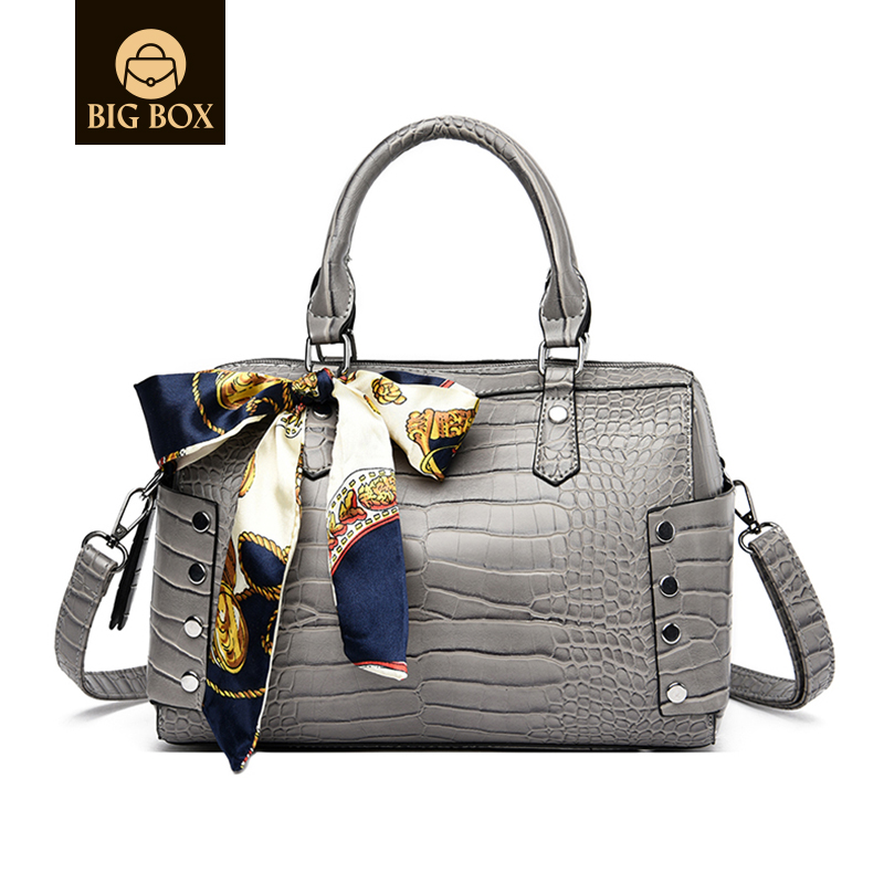 BigBox Women's Boston Pillow Bags Practical Shoulder Crossbody Handbag Satchel Purse with Ribbon